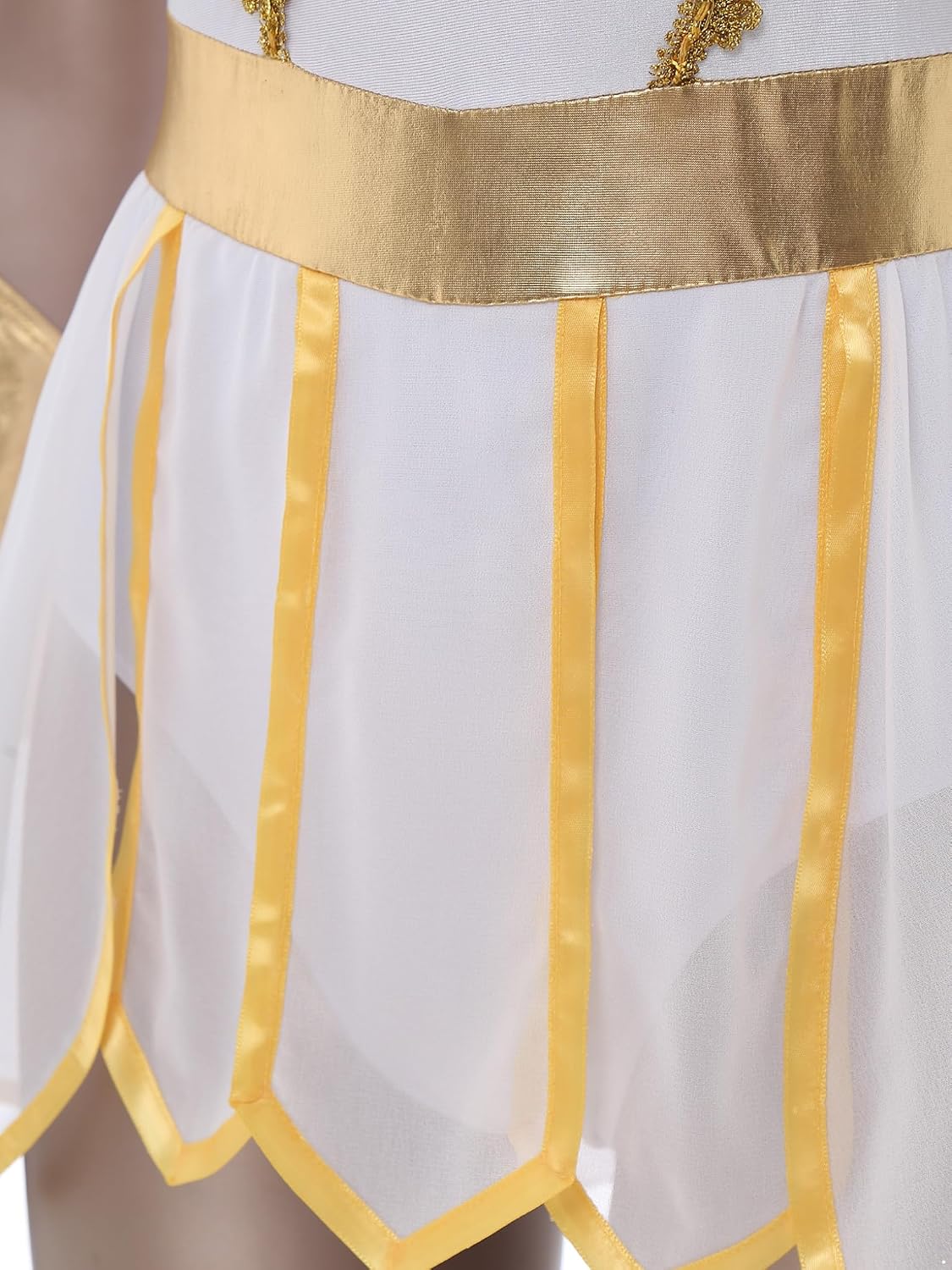 Women's Halloween Party Ancient Roman Sexy Toga Costumes Button Crotch Bodysuit with Headwear