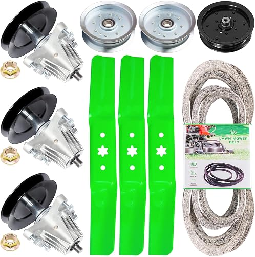 54 Inch Deck Rebuild Kit Fit for Cub Cadet XT1 GT54 ZT1 54 ZT2 54 Craftsman Z6600 t310 T8400 54 inch Tractor Parts Spindle 918-06978 Blade 942-05056 Idler GY22082 756-04511B Belt 754-04329