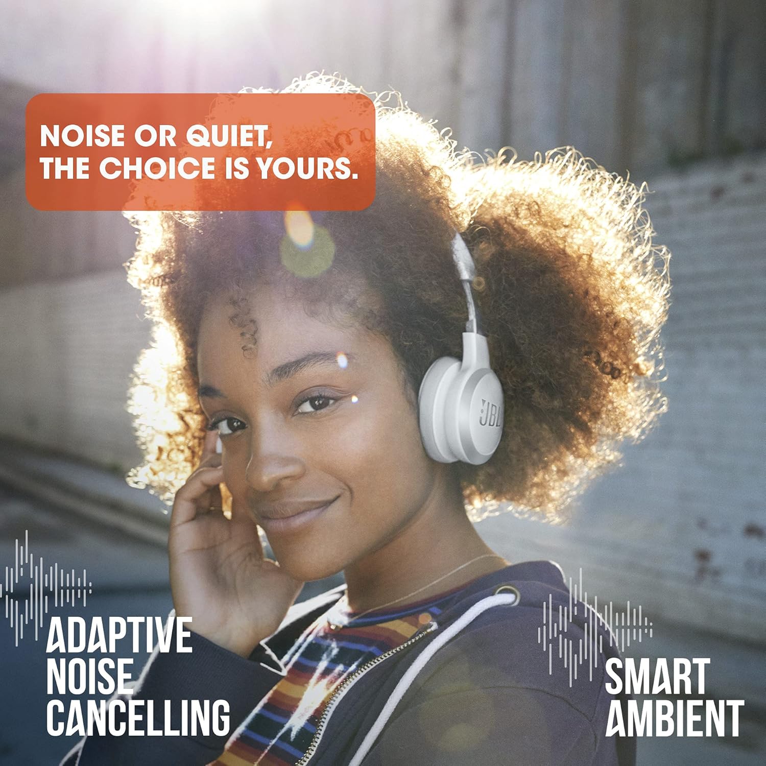 JBL Live 460NC - Wireless On-Ear Noise Cancelling Headphones with Long Battery Life and Voice Assistant Control - Blue (Renewed) - Image 6