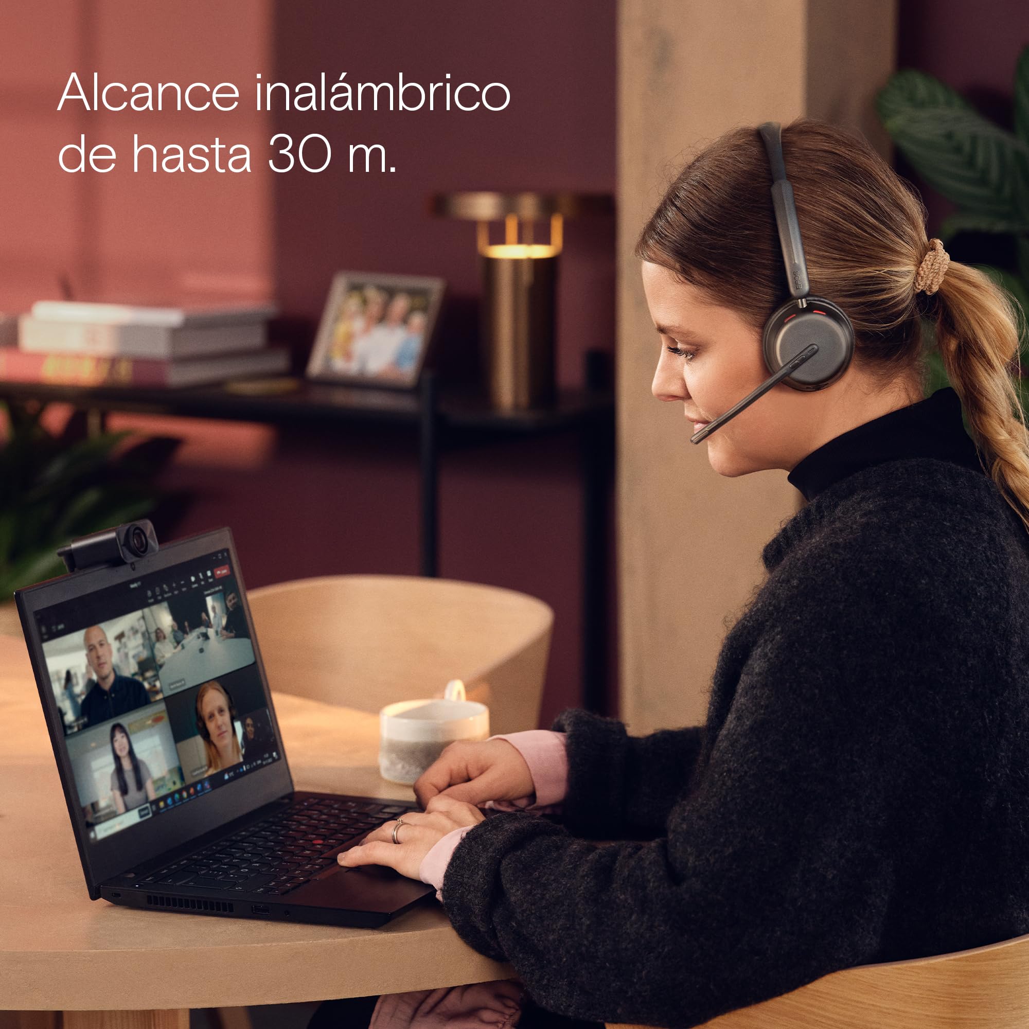 EPOS Impact 1061T ANC Stereo Bluetooth Headset Teams Zertifiziert mit Active Noice Cancelling (ANC) INKL. kontaktlose Ladestation