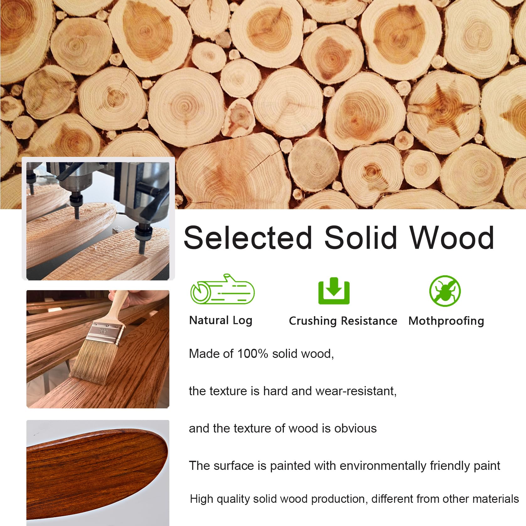 52 Ceiling Fans with Remote Light APP Dimmer and Color Wooden Ceiling Fan with 3 Wooden Blades for — view 6