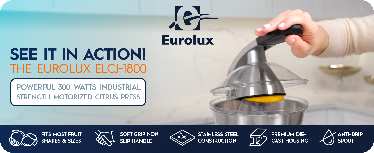 Amazon.com: Eurolux Die Cast Stainless Steel Electric Citrus