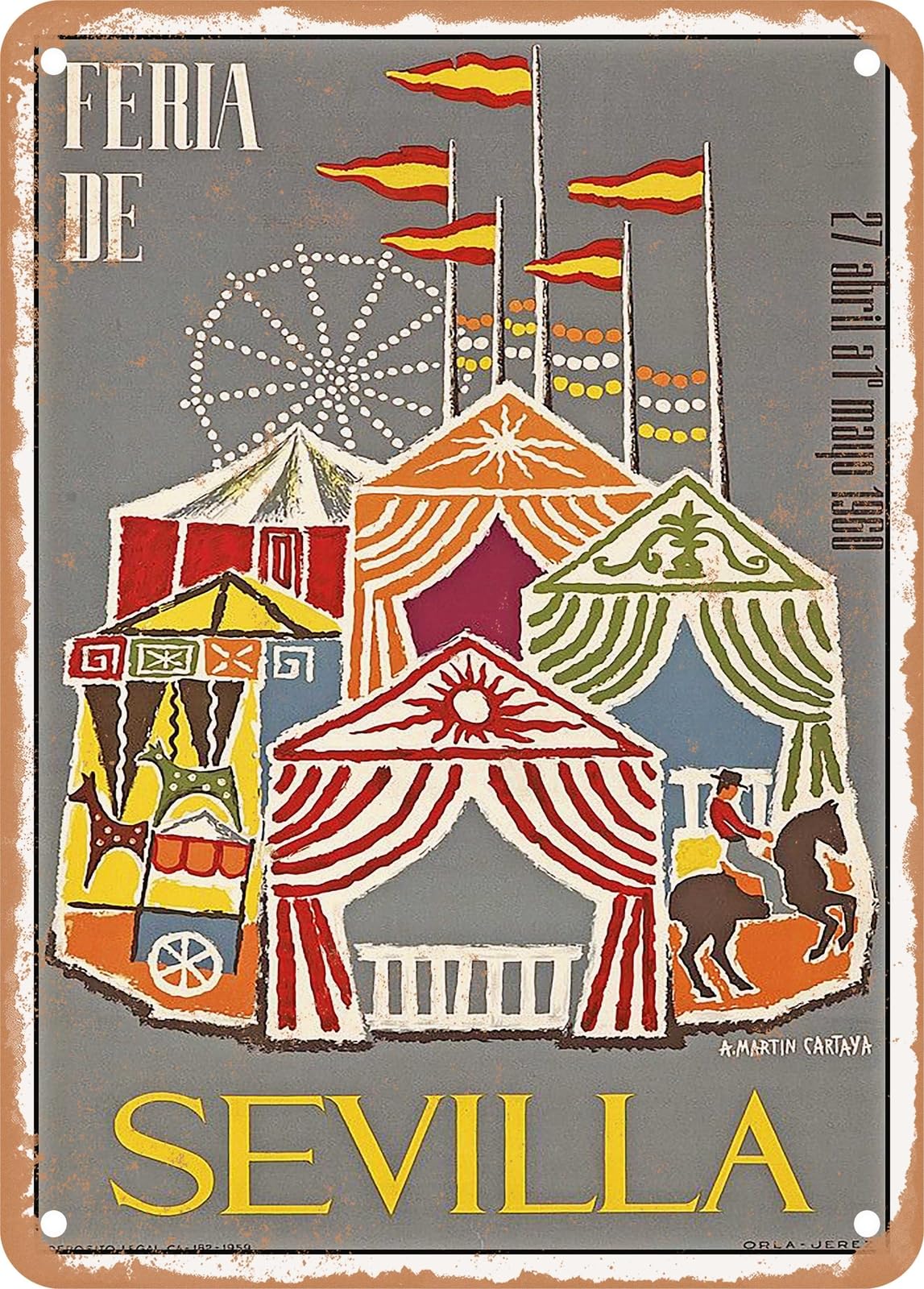 METAL SIGN - 1960 Seville Fair Vintage Ad home decor