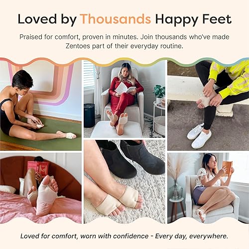 Miniatura 8 de ZenToes Almohadillas metatarsianas para hombres y mujeres, cojines para aliviar el dolor de bola de pie para samoiditis, metatarsalgia, neuroma de
