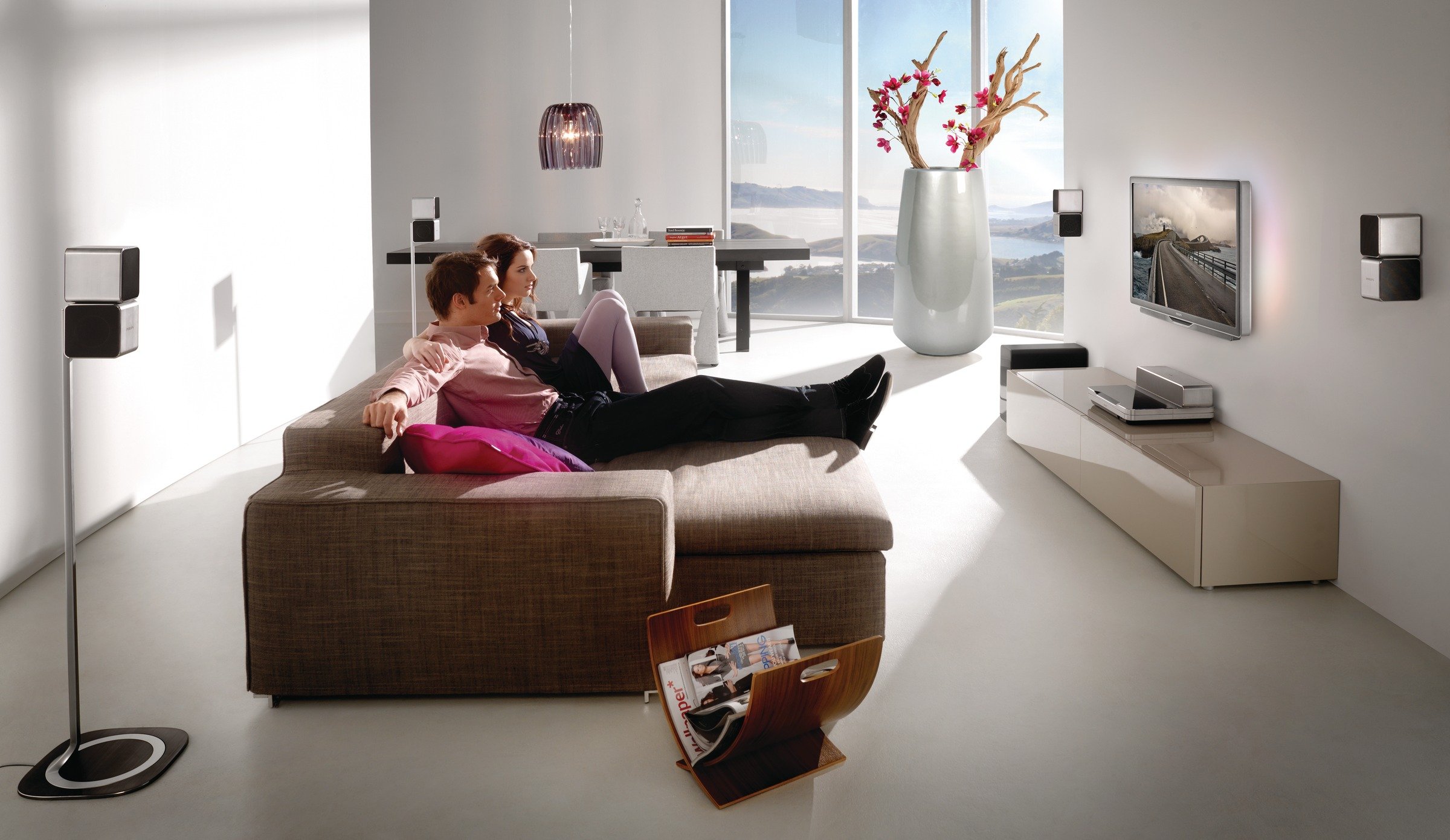 Philips - Fidelio HTS9520 - Home cinéma Blu-ray 5.1 - HDMI - USB - 1000W RMS - Gris