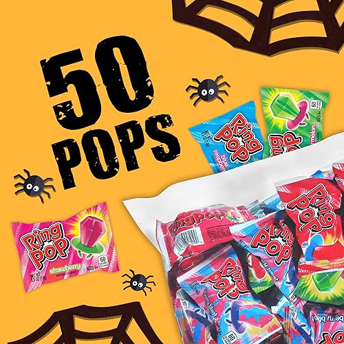 Miniatura 8 de Ring Pop Paletas a granel envueltas individualmente, paquete de fiesta variada, 20 paletas por bolsa (caja de 12 bolsas)