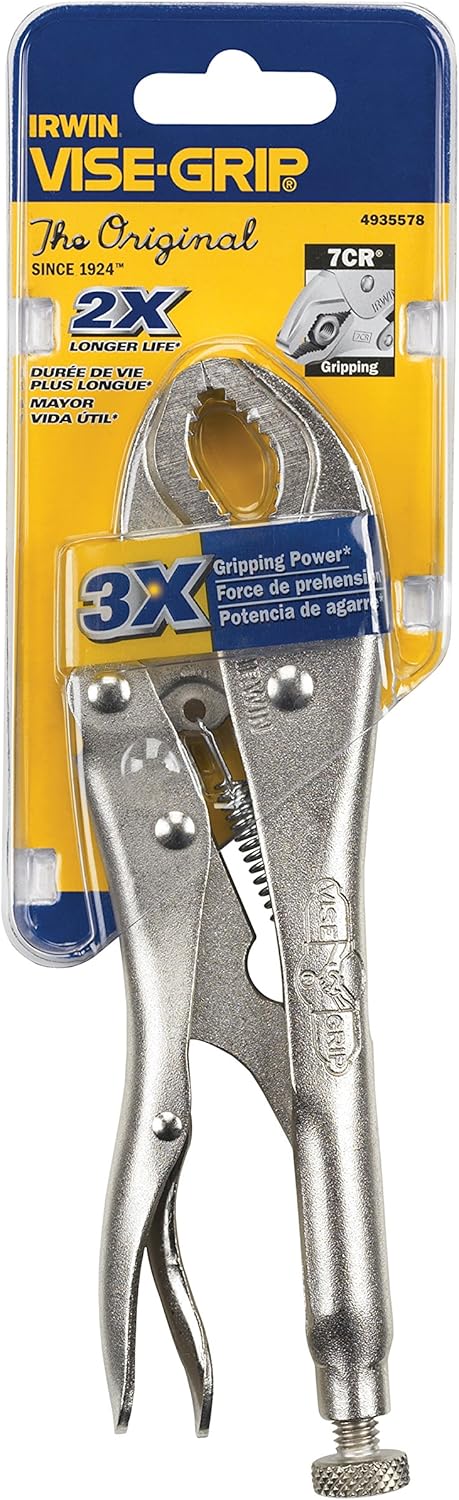 IRWIN Tools VISE-GRIP Locking Pliers, Original, Curved Jaw, 7-inch (4935578) - - 
