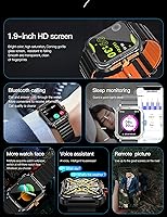 Vista 2 de Reloj inteligente para hombres y mujeres (respuestahacer llamadas), reloj de fitness con pantalla táctil HD de 1.83 pulgadas con monitor