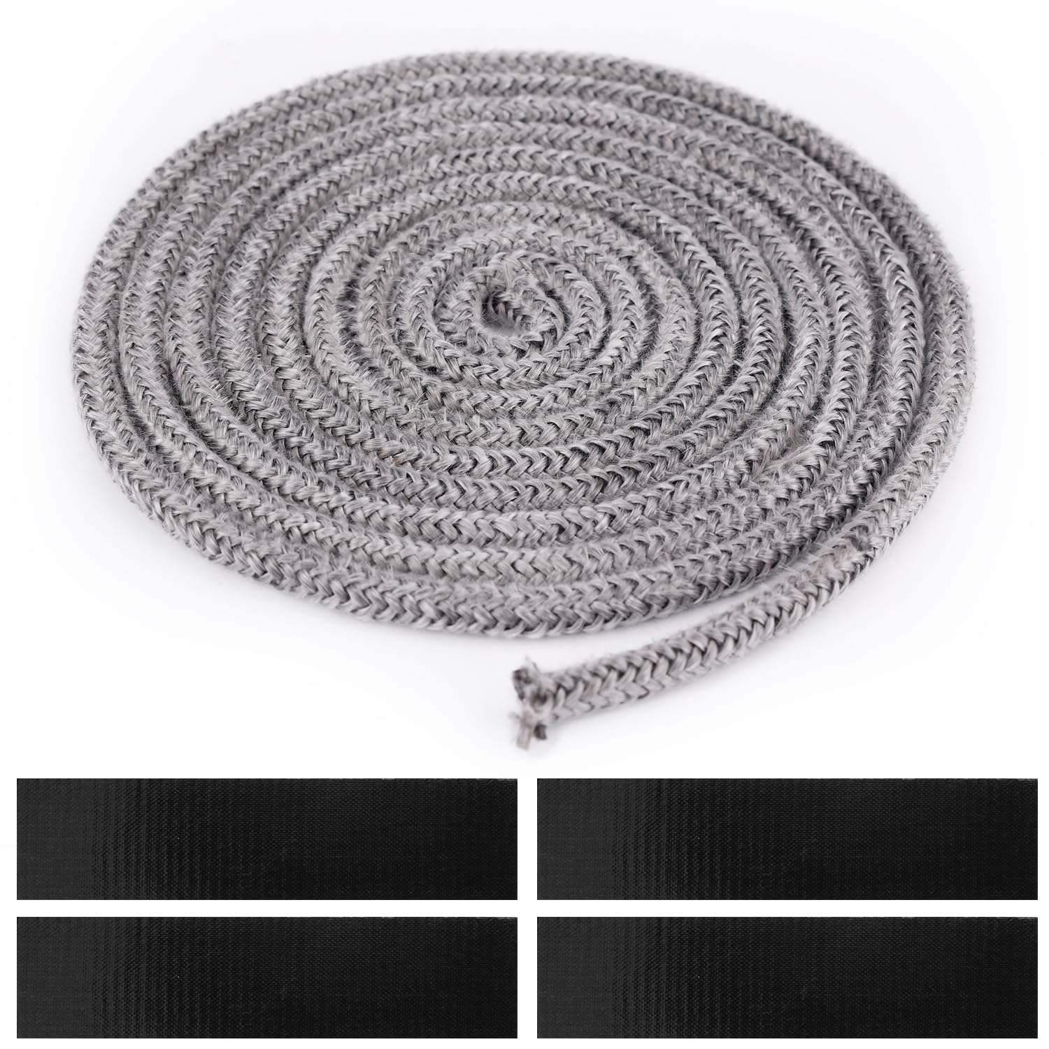 Corde de poêle 6mmx2,5m ignifuge pour réparer un joint de porte usé