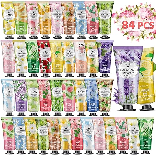 84 Pack Hand Cream Gifts Set For Women,Mothers Day Gifts,Nurse Week Gifts,Teacher Appreciation Gifts,Bulk Hand Lotion Travel Size for Dry Cracked