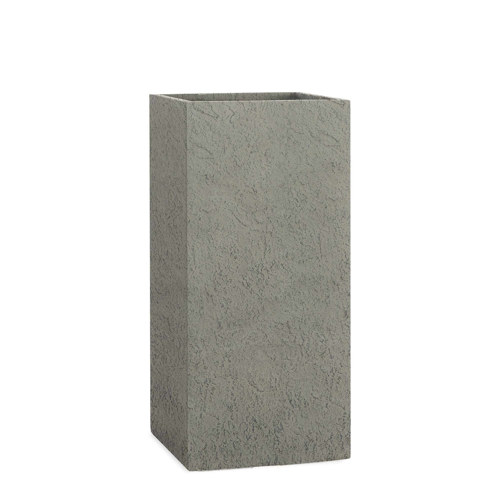Pflanzwerk® Fioriera Vaso per Fiori Portavaso Lana di Vetro Tower Lava Grigio 50x23x23cm XXL *Resistente al Gelo* *Protezione UV* *Europea di qualità*
