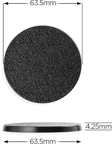 Miniatura 3 de Juegos de mesa redondos de plástico texturizados de 2.362 in con base Wargames 25 Count