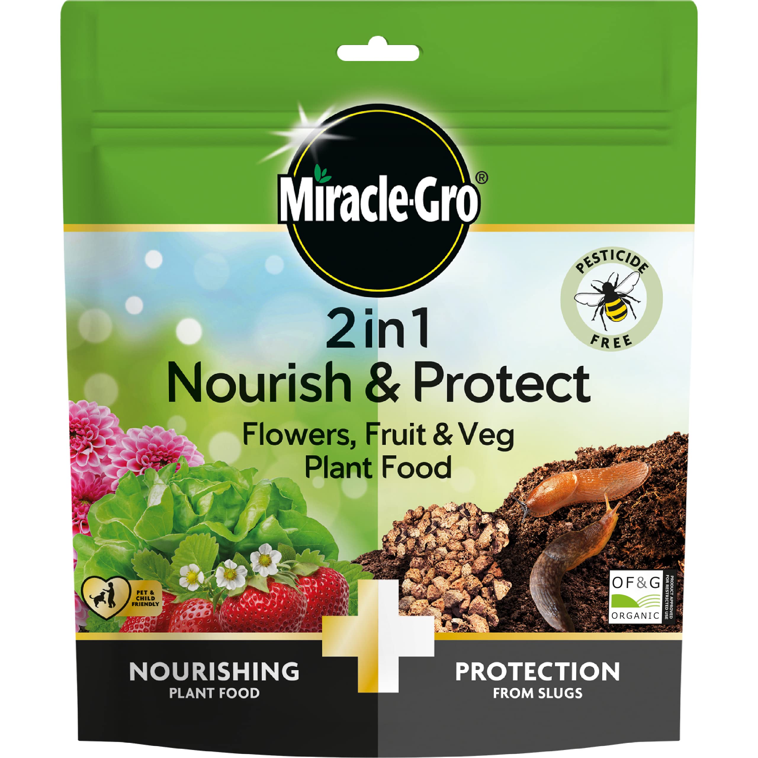 Miracle-Gro Nourish and Protect Flowers, Fruit and Veg Plant Food, 1kg