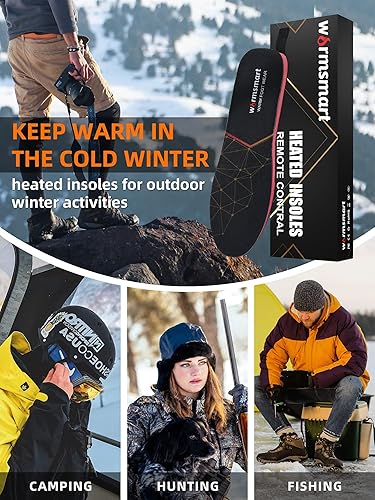 Miniatura 7 de Heated Insoles, Women Men Rechargeable, 3500mAh Warmsmart Heated Insole Battery Powered, Wireless Remote Control Insole Foot Warmers, 3 Temperature