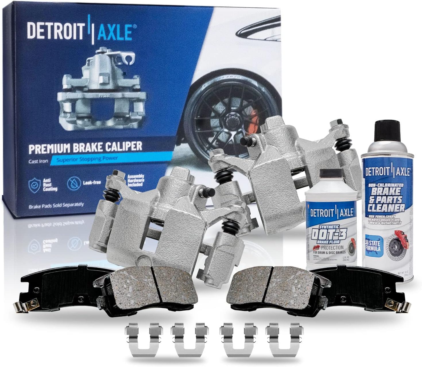 6pc Rear Disc Calipers Ceramic Brake Pads Kit