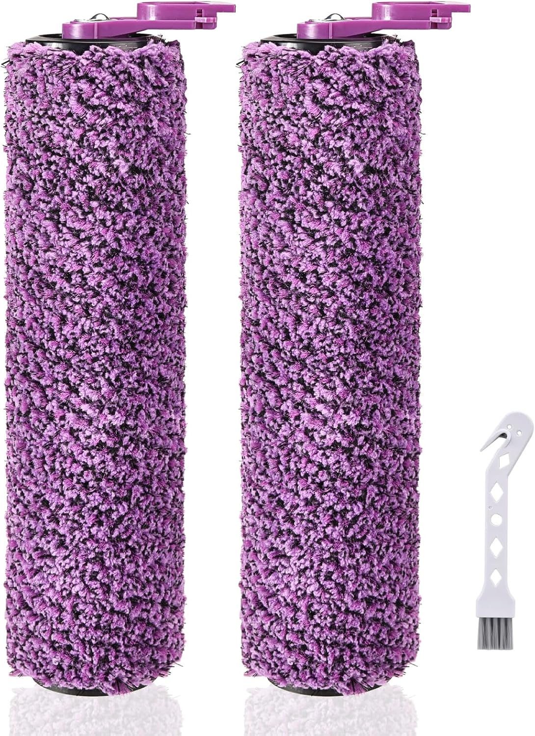 2 Pack SD201 Brush Roller Replacement Parts for Shark SD200, SD201, SD201C, SD201Q, SD205 Steam Pickup 3-in-1 Steam Mop Cleaner, Includes 2 Brush Rollers and 1 Handy Cleaning Tool