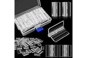 BBTO Acrylic Transparent 35mm Plastic Clear Mini Hinges (20 Pack) Folding Cabinet Door Hinges Tools