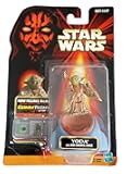 Star Wars, Episode I Action Figure, Yoda with Council Chair [Error Missing Episode I on Card], 3.75 Inches