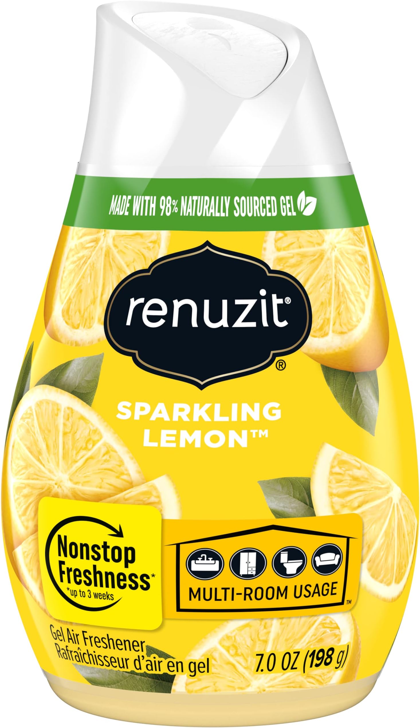 Renuzit Adjustable Solid Gel Air Freshener Cone, Sparkling