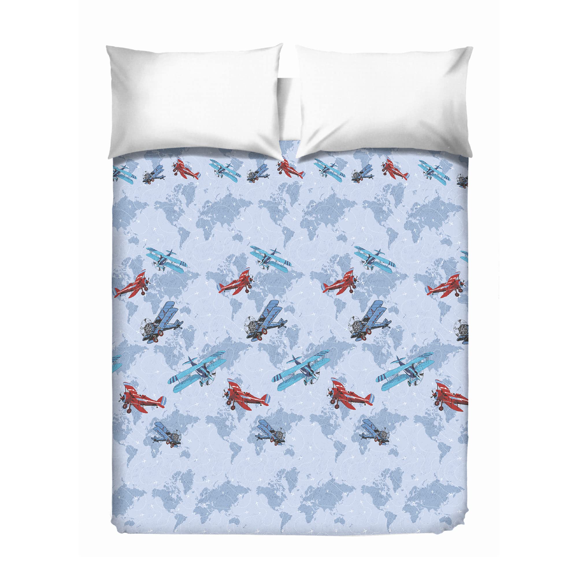 PENSIERI DELICATI Double Bed Sheet 260 x 280 cm, Single Sheet 100% Cotton Pique, Ideal as Furnishing Towel