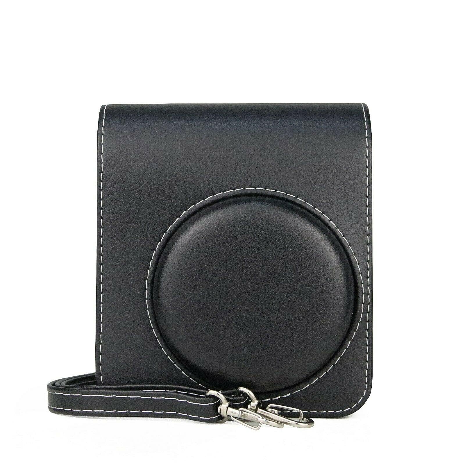 eWINNERPU Leather Camera Case Compatible with Fujifilm Instax Mini 40 Instant Film Camera w/Adjustable Shoulder Strap Bag Protective Cover (for Instax Mini 40, Black)