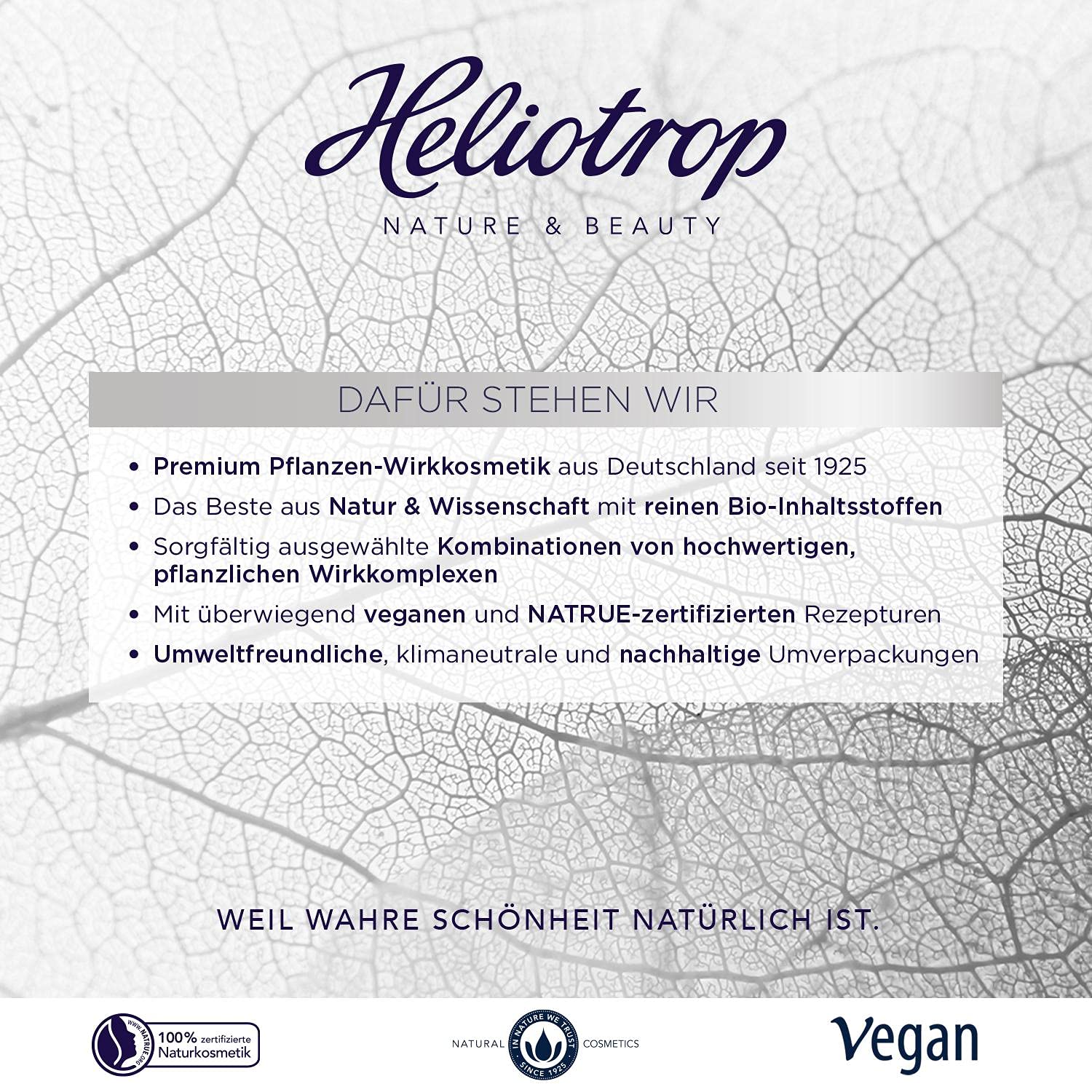 Heliotrop Feuchtigkeitsspendende Tagespflege für normale bis trockene Haut, Gesichtspflege mit Algenextrakt, Vitamin C und Rizinusöl, Active Regenerativ Tagescreme, 1 x 50 ml