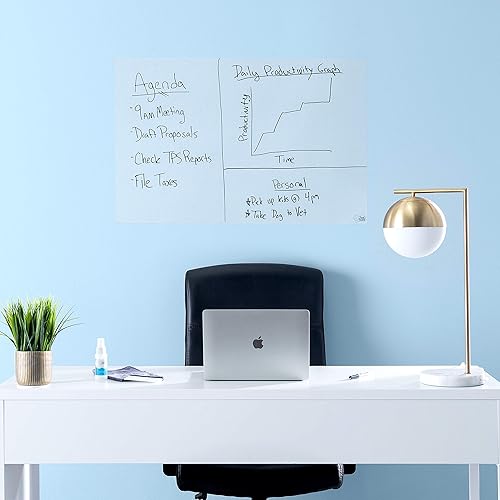 Miniatura 10 de Think Board Adhesivo de pizarra blanca de alta calidad, calcomanía de pared de borrado en seco de 2 x 4 pies, pizarra blanca extraíble para oficina,