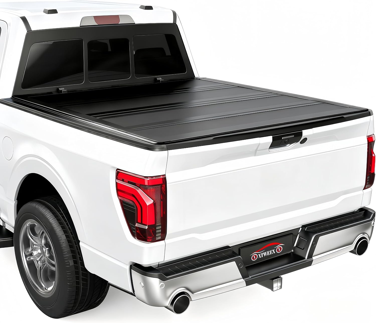 XTWEEX 5.5' Hard Folding Low-Profile Truck Bed Tonneau Cover