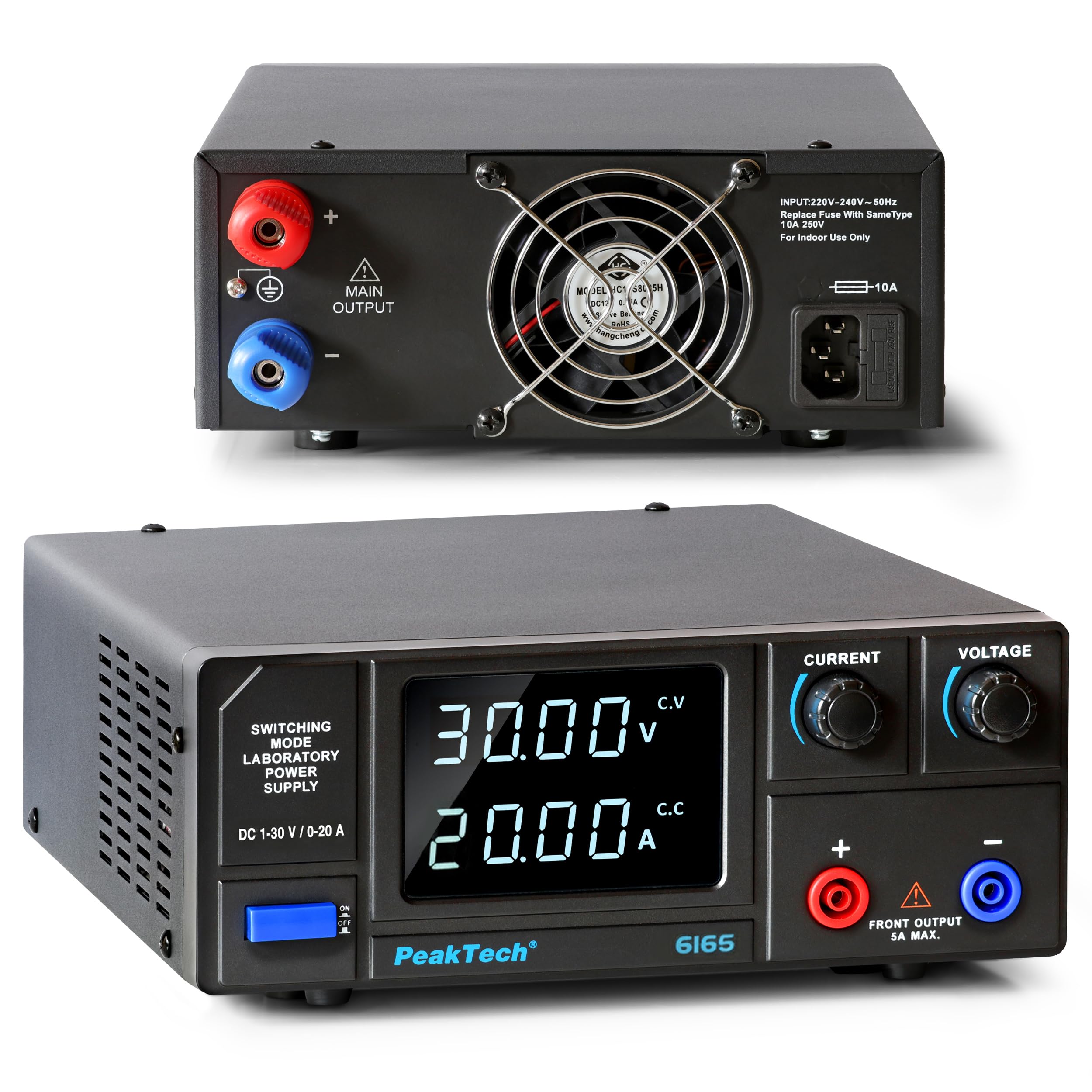 PeakTech 6165 - Labornetzteil DC 1-30V 0-20A 600W Labornetzgerät