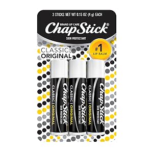 ChapStick Classic Original Lip Balm Tubes Lip Care - 0 15 Oz Pack of 3