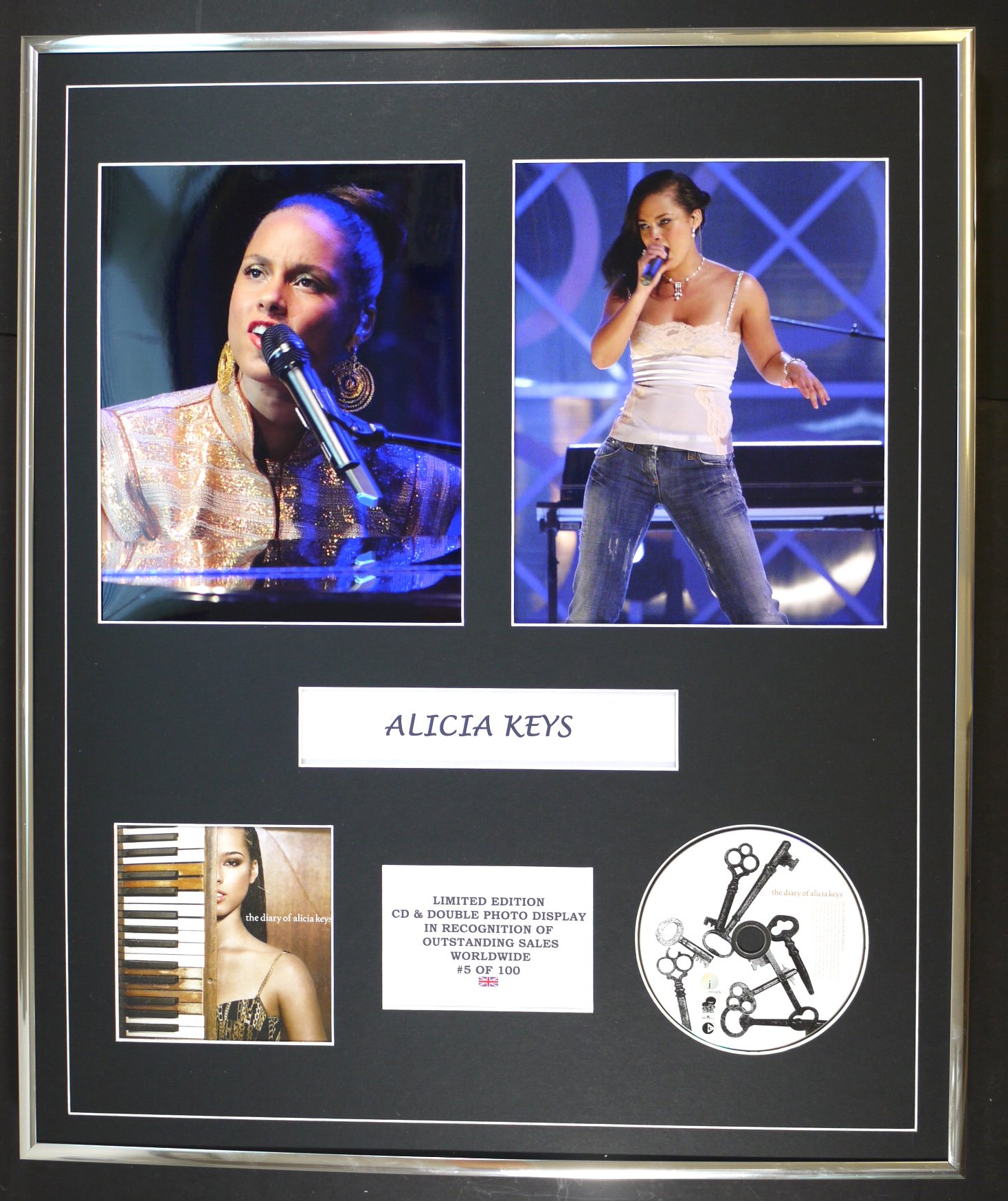 Alicia Keys/CD & Double Photo Display / Ltd Edition / Echtheitszertifikat