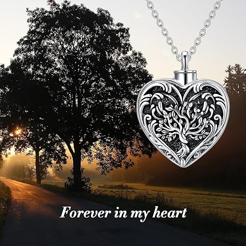 Miniatura 6 de SOULMEET Cremation Jewelry for Ashes, Sterling Silver Urn Necklace for Ashes Women Men, Cherish Memories Cremation Jewelry to Keep Someone Near to