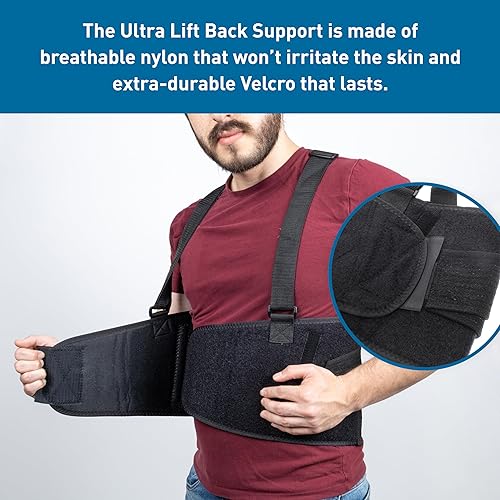 Miniatura 5 de BodySport Ultra Lift Soporte de espalda, 3XL (64 - 70 pulgadas de cintura) - Soporte de espalda ajustable resistente para levantamiento - Cinturón
