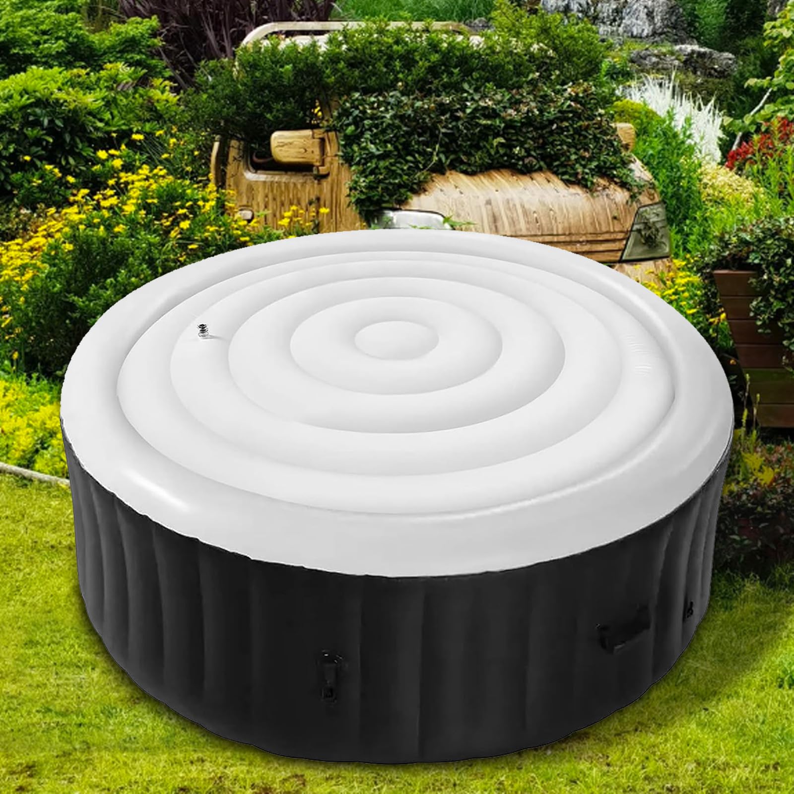 Couvercle Gonflable Rond, Bâche De Piscine Ronde 145 CM Housse De Gonflable Ronde BâChe Ronde Couverture Imperméables Et Antipoussière CoupeVent