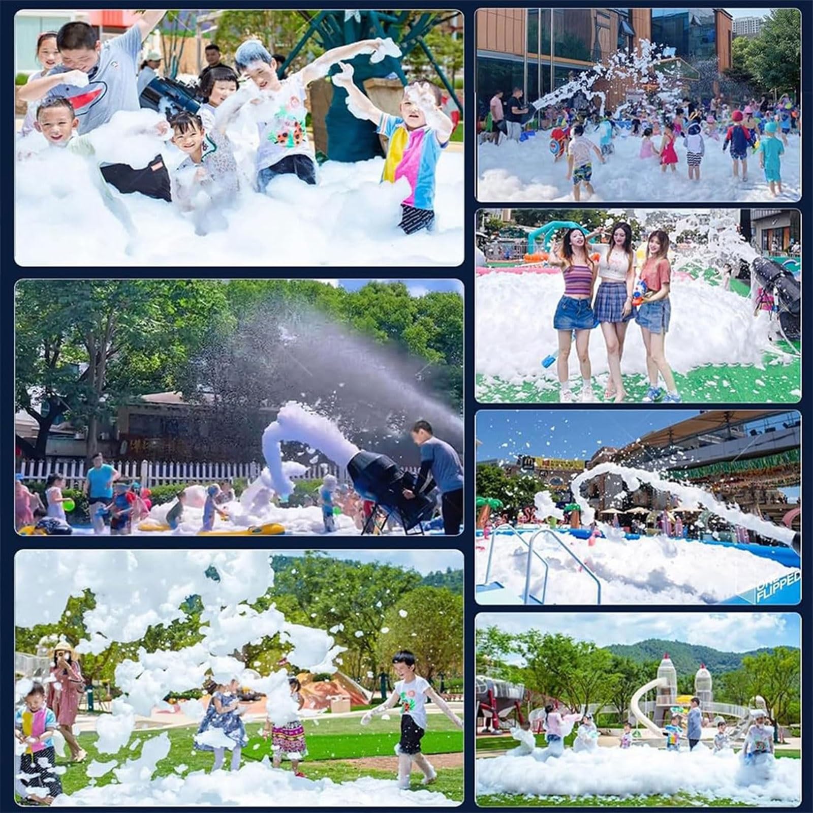 Schaumstoff Maschine Für Partys Im Freien Bühneneffekt Jet Schaummaschine 80㎡ Flächenabdeckung/6-10m Entfernung Für Garten, Pool, Veranstaltungen Im Freien, Geburtstage(Black)
