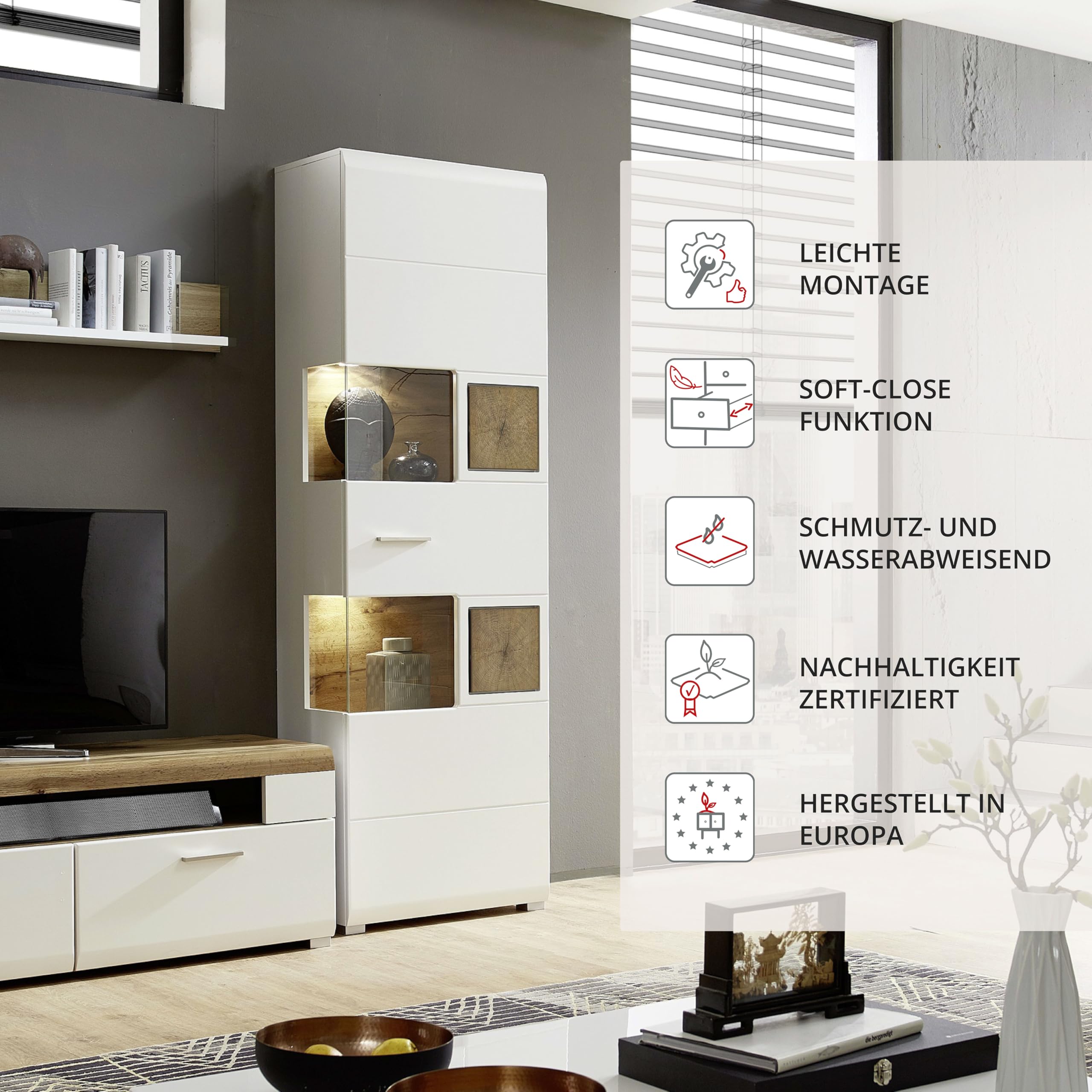 Meuble De Salle De Bain Sous Vasque Aspect Chêne Viking Vert Roseau Avec Beaucoup D'Espace De