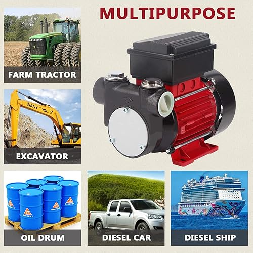 Miniatura 7 de Bomba de transferencia de extractor de combustible de aceite de queroseno diesel autocebante eléctrico de 110V 15GPM
