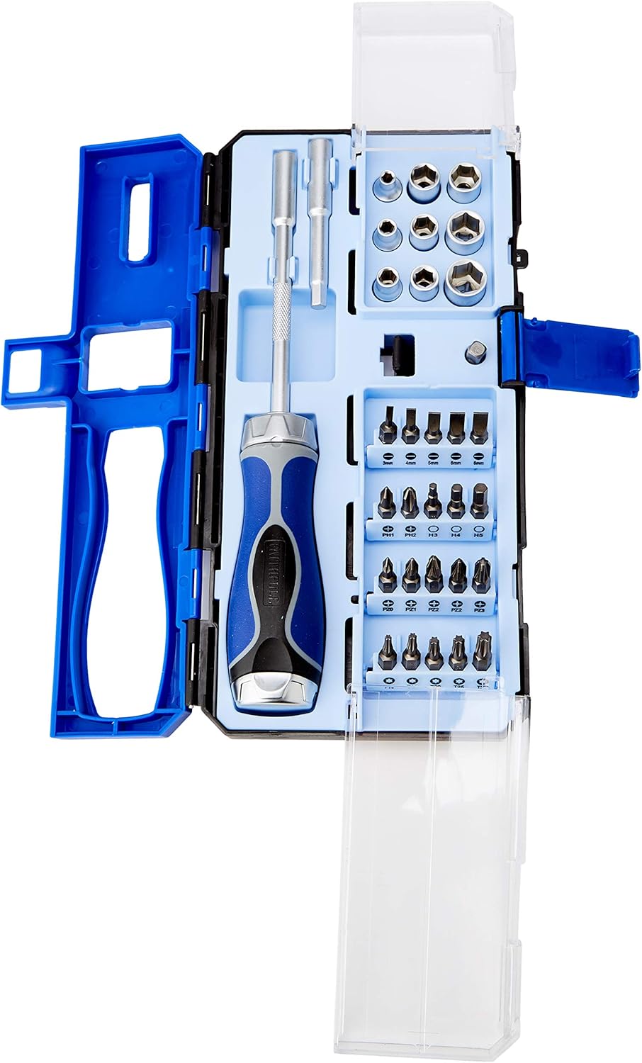 Faithfull SDSET33R Ratchet Screwdriver & Socket Set 33 Piece, Multi-Colour