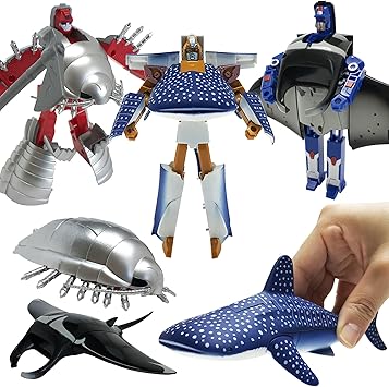 Amazon かっこいいぞ 変形する海獣 海の生き物ロボット海獣 海洋生物 変形ロボット 変形ロボ 立体パズル ロボット おもちゃ 3種セットb ロボット 子ども向けフィギュア おもちゃ