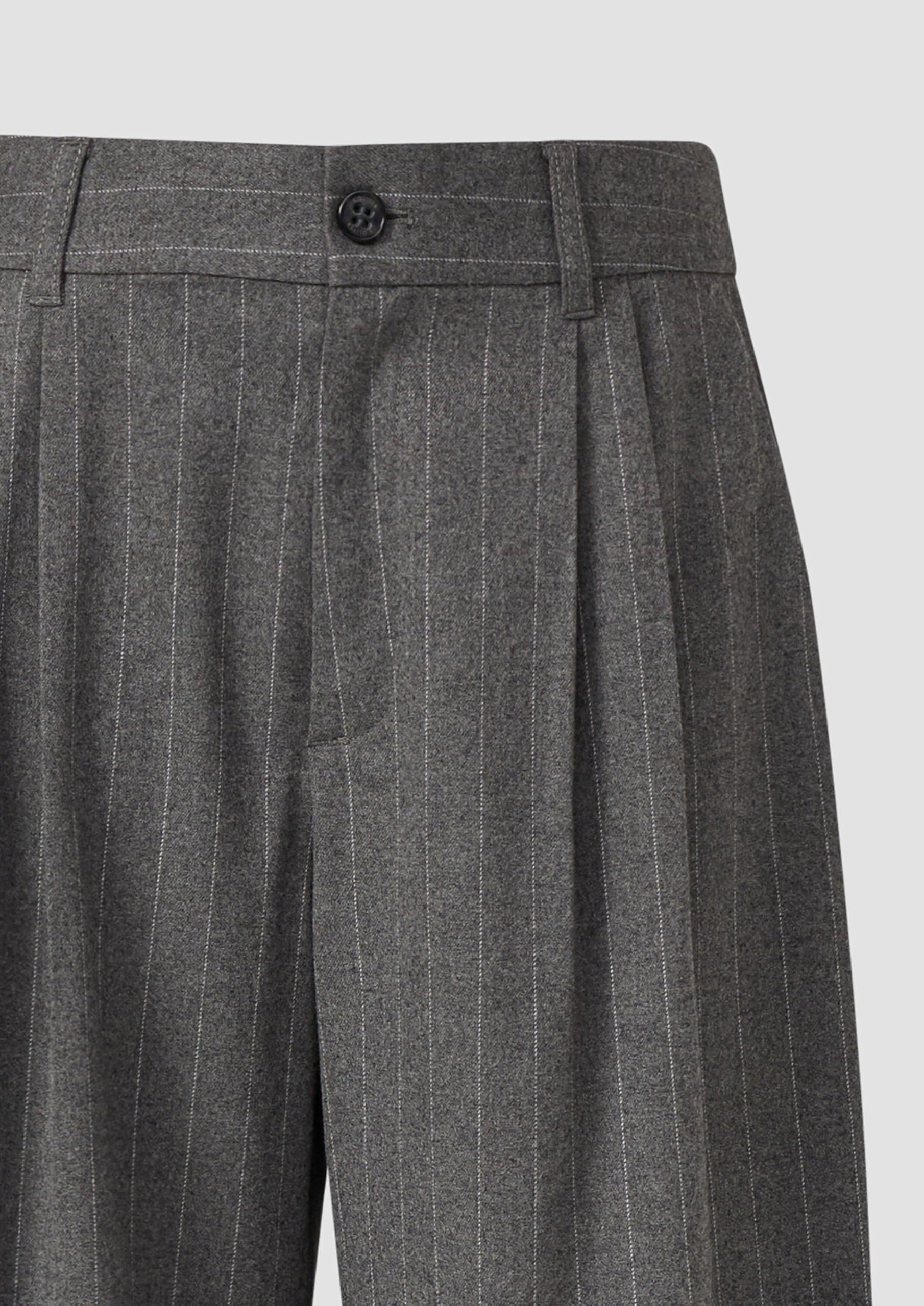 s.Oliver Wide-Leg-Hose mit Nadelstreifen und Eingrifftaschen