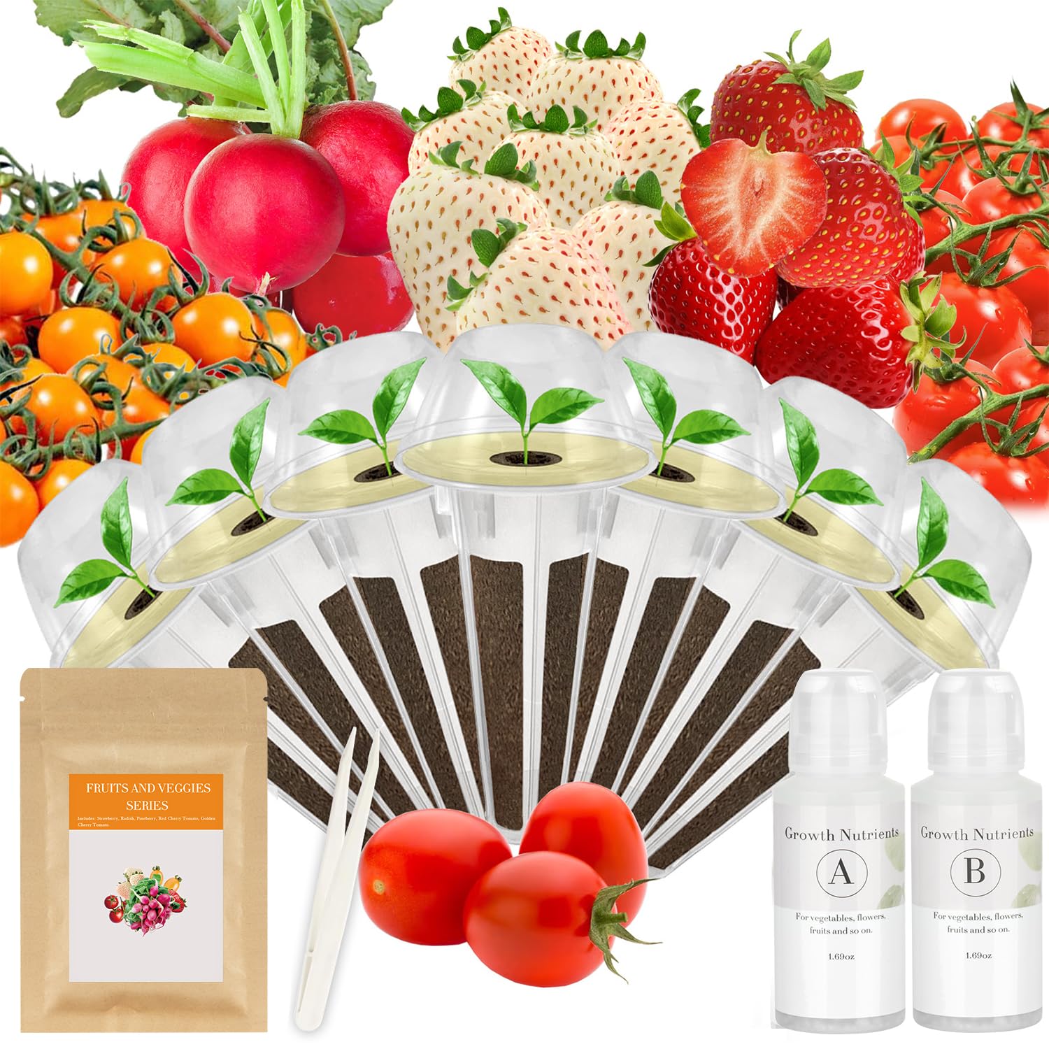 Ahopegarden Strawberry and Pineberry Seed Pod Kit