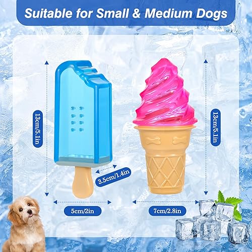 Miniatura 9 de Pawaboo Juguetes masticables refrescantes para mascotas, juguete de dentición congelable para cachorros, sandía y piña, juguetes interactivos para