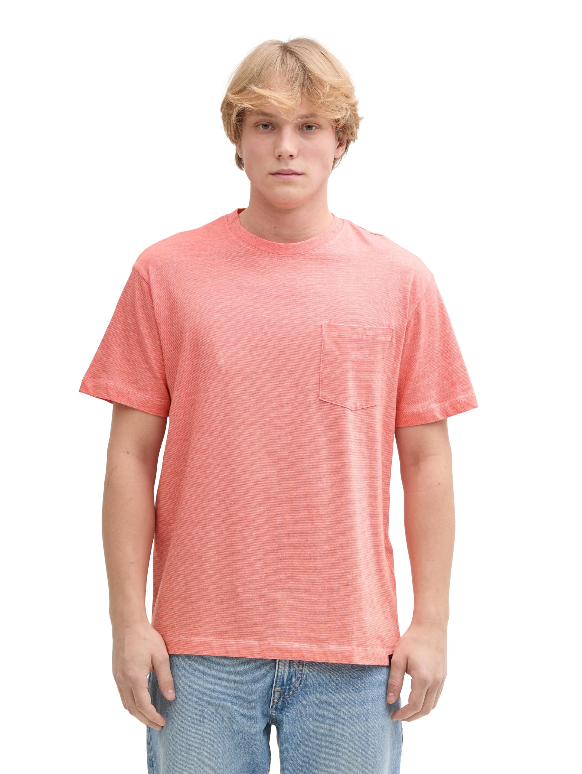 TOM TAILOR Denim Men's Relaxed Fit T-Shirt with Chest Pocket