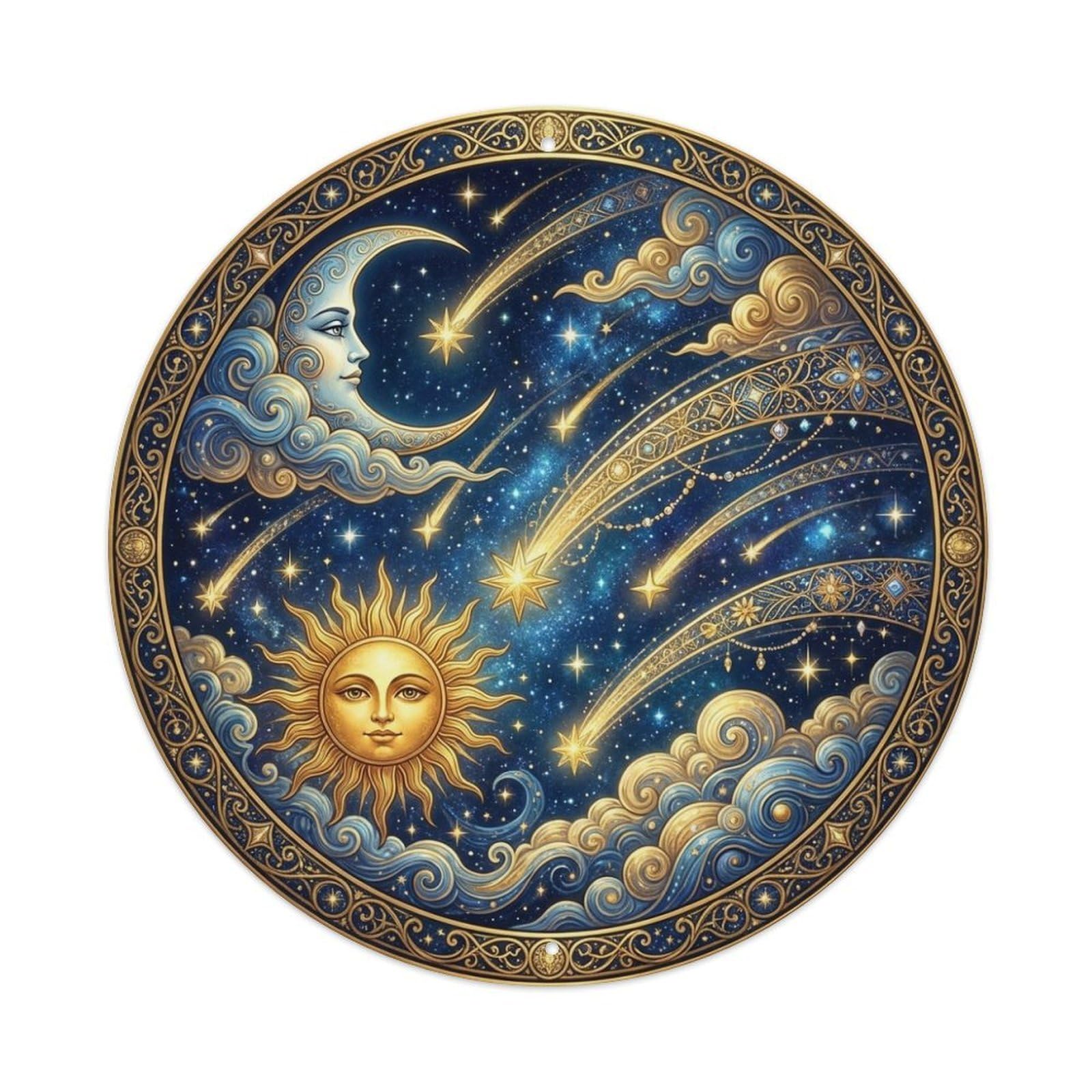 Meteor Shower Celestial Night Sky Astronomy Stars Metal Tin Sign
