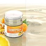 Crème naturelle de visage de vitamine C curcuma: Réparer l'hydratante crème pour la peau de la peau pour les femmes et les hommes de tous types de peau
