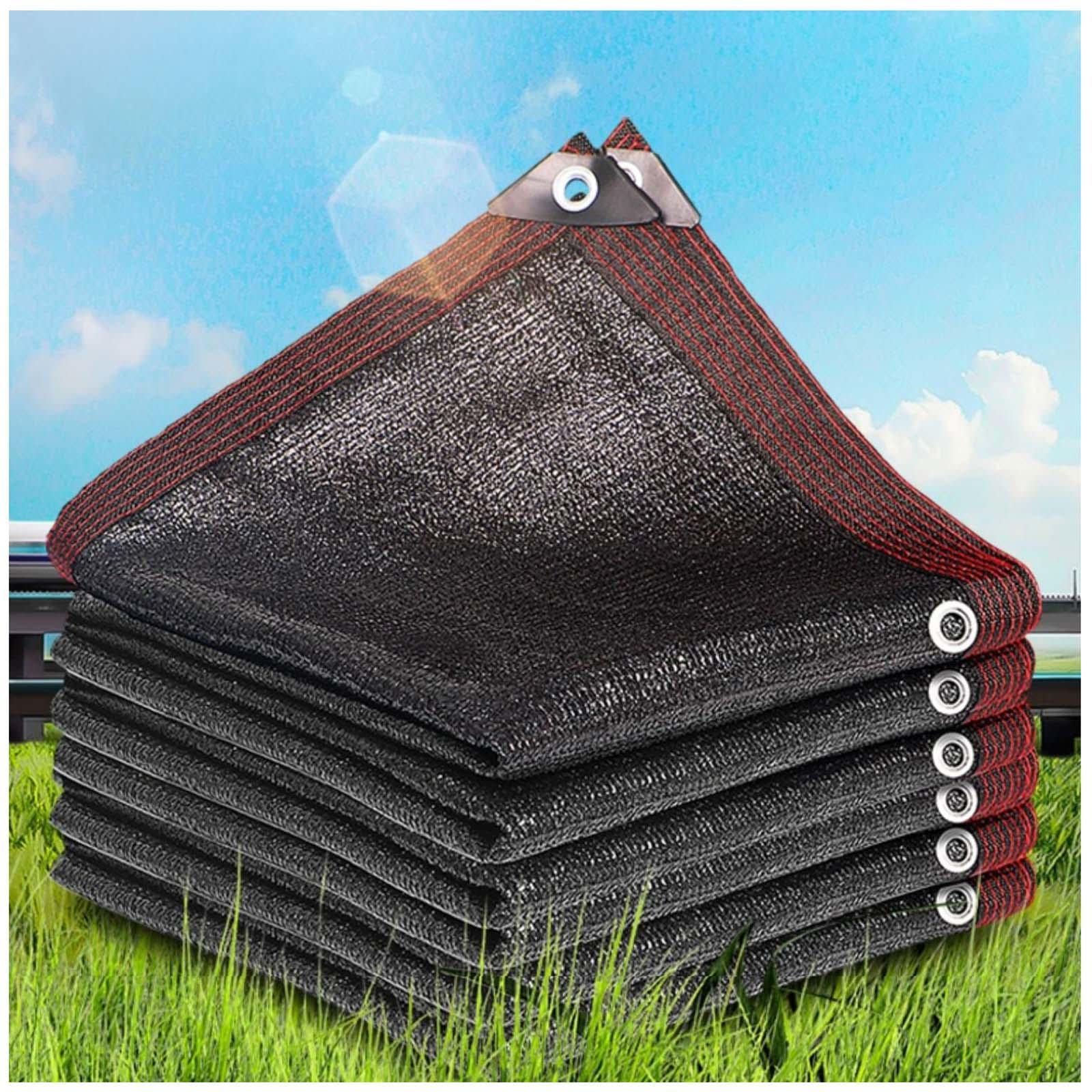 Red De Sombra 2x4/2x5/3x3/3x5/4x6m, Malla De Sombra Invernaderos Con Ojales, Cubierta Para Plantas De Exterior, Vela De Sombreo, Toldo, Tela De Sombra 50% Protección Solar,Black-4x10m(13*32.8ft)