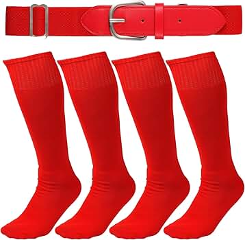 Ultrafun Baseball-Socken & Gürtel Set – Violett, Größe XL, Für Erwachsene