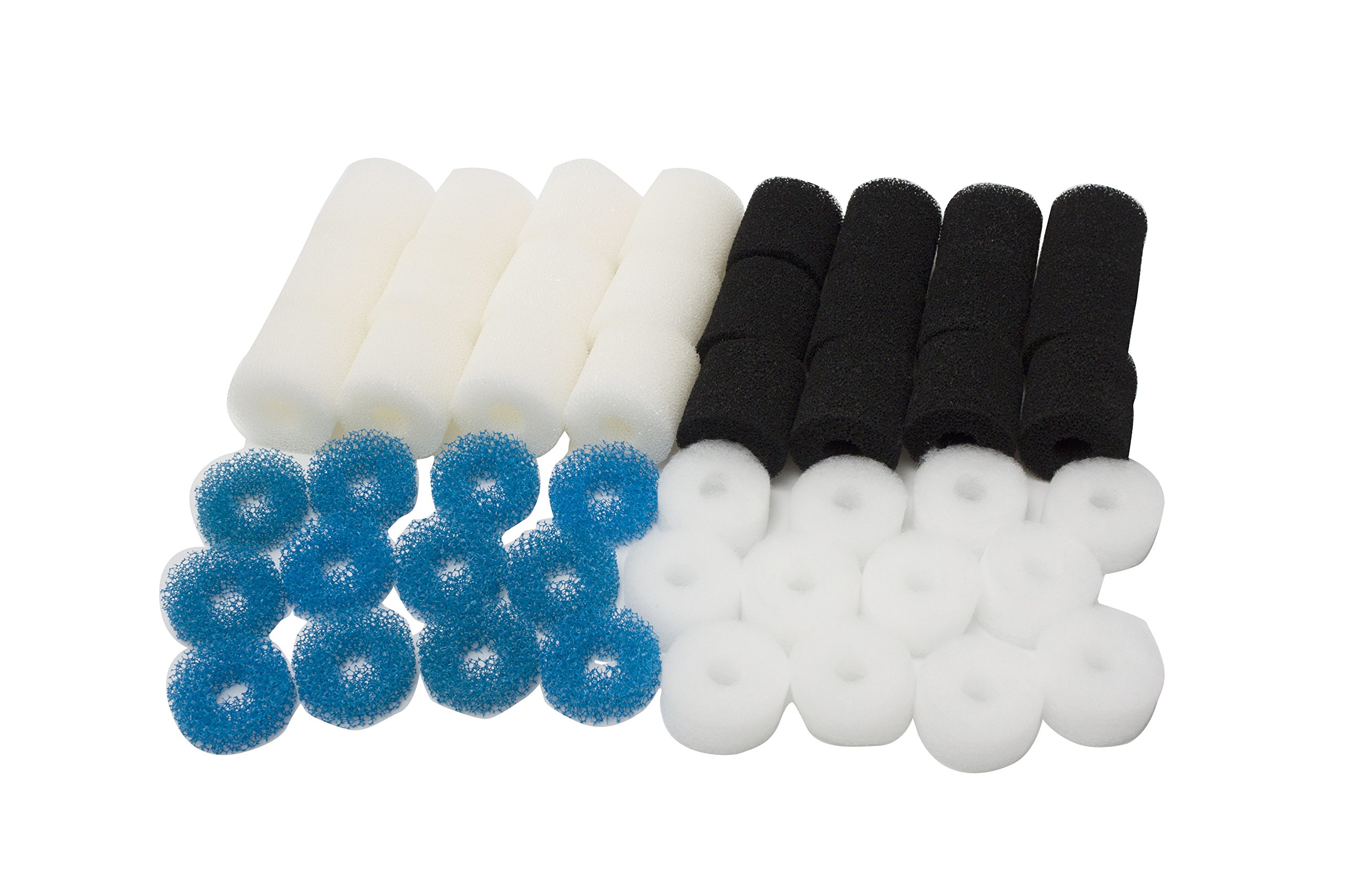 Juego de 48 almohadillas de filtro de carbono grueso de espuma para cartuchos Eheim Aquaball 2208 2210 2212/60 130 180