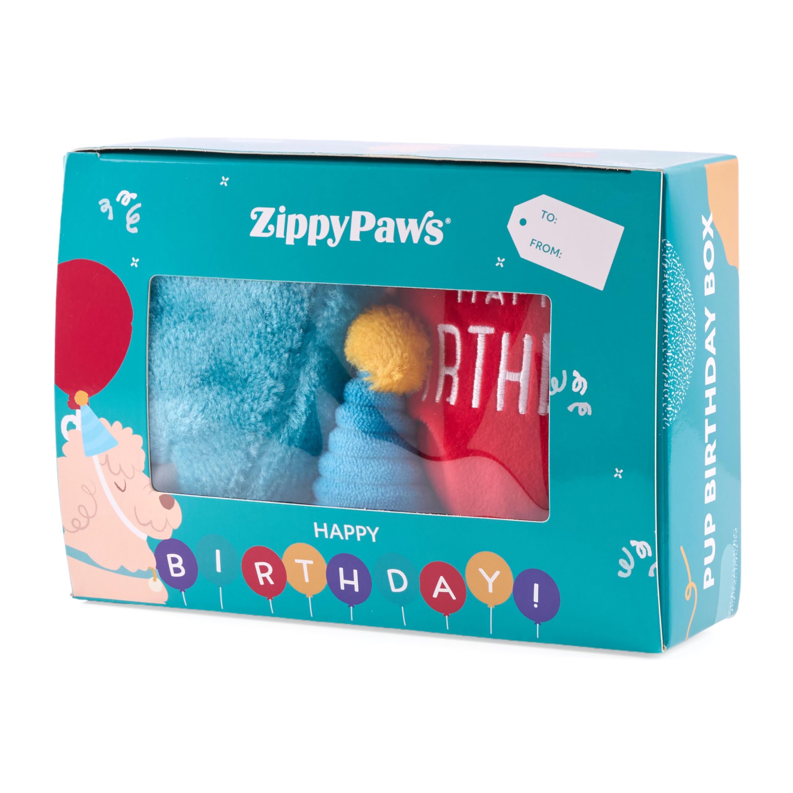 Boîte d'anniversaire ZippyPaws coffret cadeau de 3 jouets à offrir aux chiens