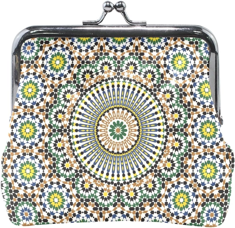Ethel Ernest Unique Tie Dye Traditional Arabic Design Coin Wallets Mini Purse for Womens Girls